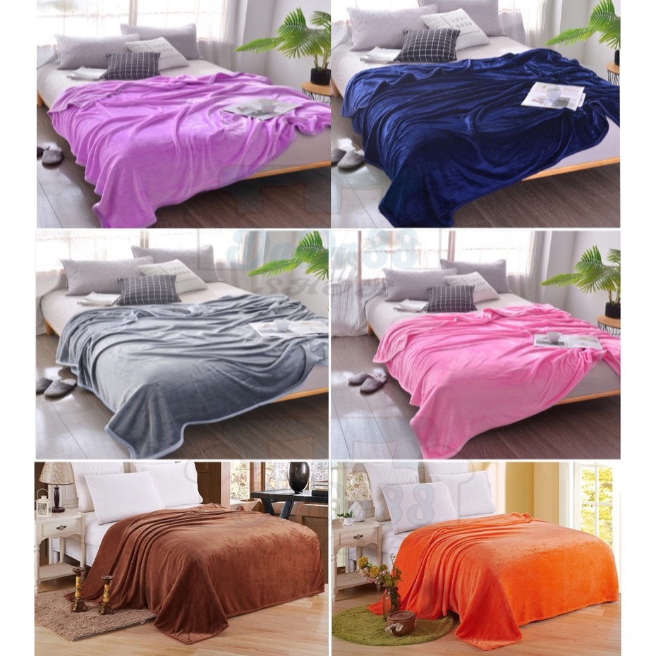 ผ้าห่มนาโนสีพื้น  DC1  ผ้าห่ม เนื้อผ้านุ่ม  เเล้วรู้สึกสบาย เหมาะเป็นของขวัญของฝาก มีหลายขนาด