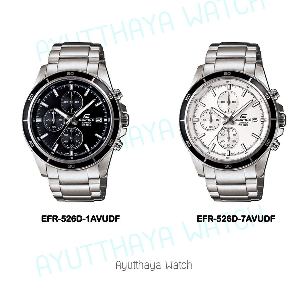 [ของแท้] Casio Edifice นาฬิกาข้อมือ รุ่น EFR-526D-1AVUDF, EFR-526D-7AVUDF รับประกันศูนย์ CMG 1 ปี