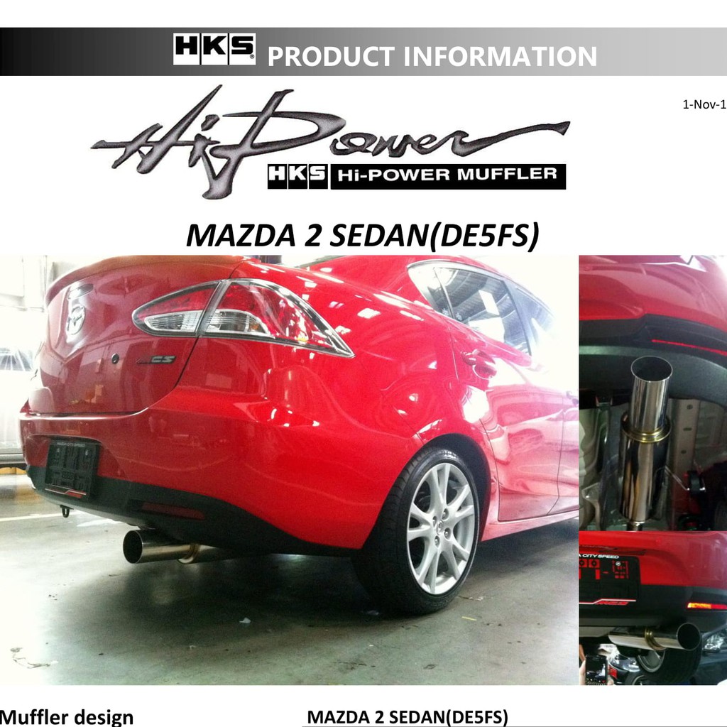 ท่อ HKS Mazda 2 DE 4ประตู