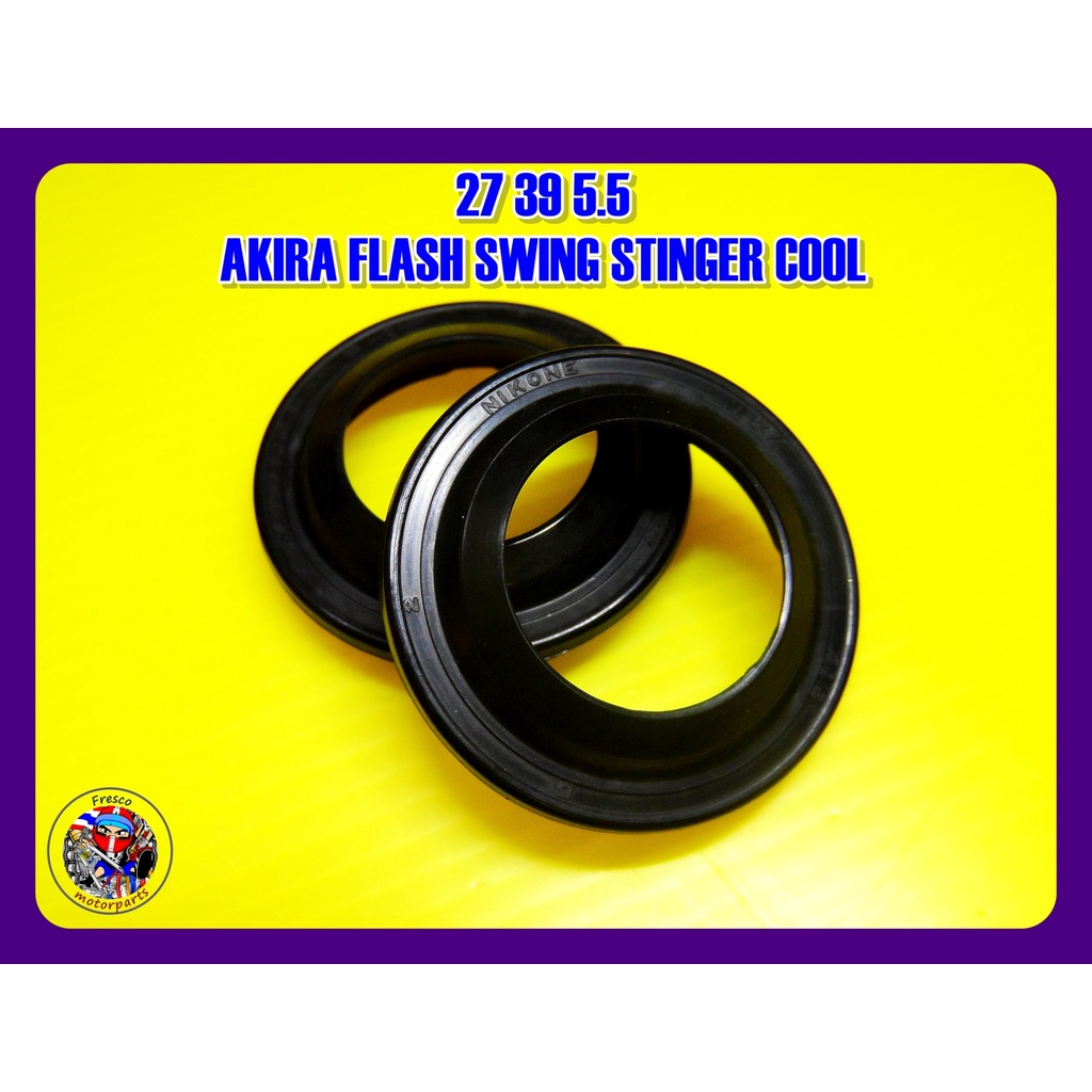 ซีลกันฝุ่นโช๊คหน้า 27 39 5.5 สำหรับ AKIRA FLASH SWING STINGER COOL Dust Seal Set