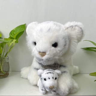 ตุ๊กตาเสือขาว  เสือขาวแม่ลูก เสือ White Tiger เสือเหมือนจริง เสือ เสือเหมือน ตุ๊กตาเสือนุ่ม