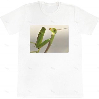 เสื้อยืดผ้าฝ้ายพิมพ์ลายขายดี เสื้อยืด คอกลม ผ้าฝ้าย พิมพ์ลาย Praying Mantis สําหรับผู้ชาย