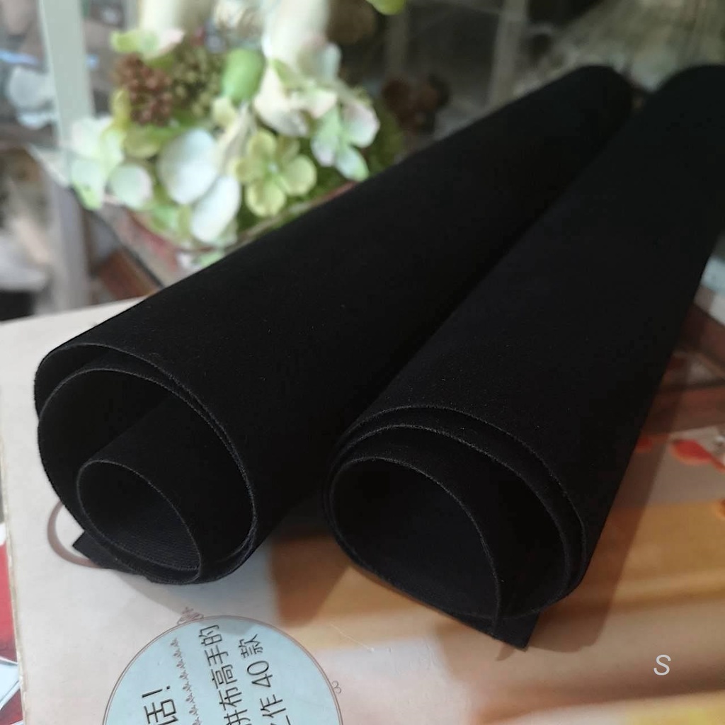 1 pcs (มีหลายขนาดให้เลือก) หนังกลับ หน้าเดียว สีดำ หนังแผ่น หนังเทียม ความหนา 1 mm จำนวน 1 ชิ้น