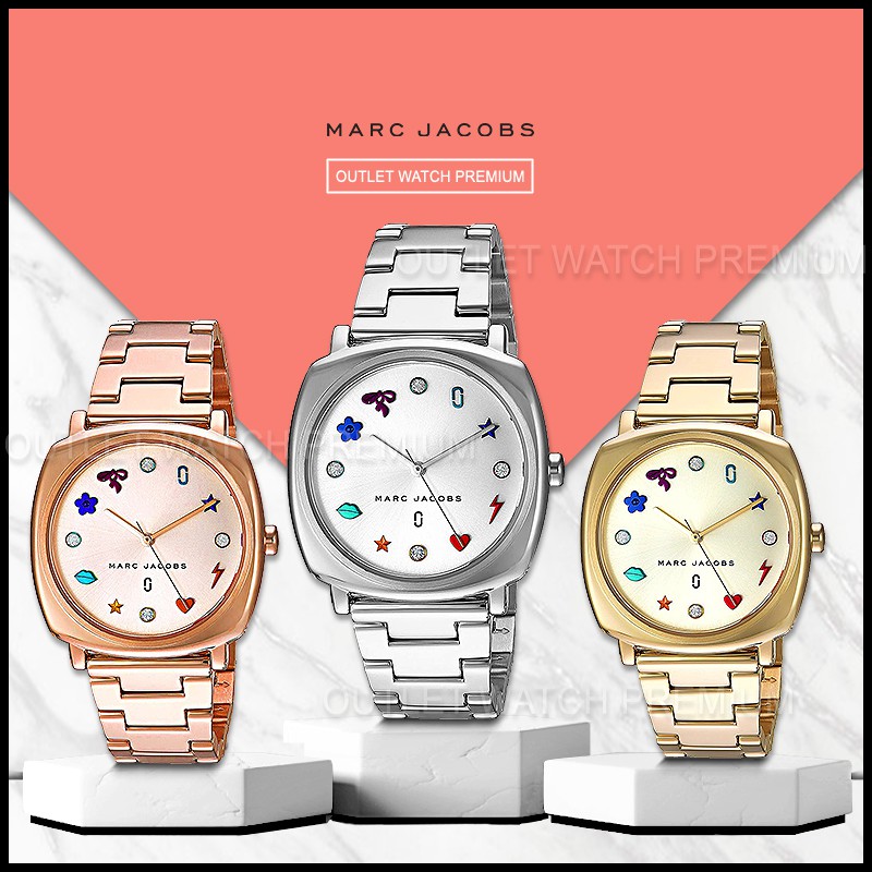 OUTLET WATCH นาฬิกา Marc Jacobs OWJ34 นาฬิกาข้อมือผู้หญิง นาฬิกาผู้ชาย แบรนด์เนม Brandname MJ Watch 