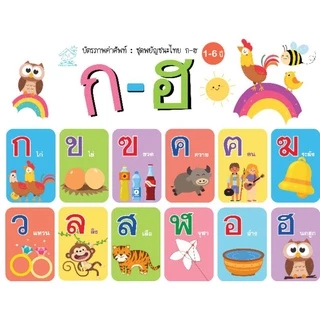 ครบ 7 ชุด บัตรภาพคำศัพท์ บัตรภาพ แฟลชการ์ด #สัตว์ #ผลไม้ #ผัก #ABC #กขค #ตัวเลข #ยานพาหนะ+สี #flashcard