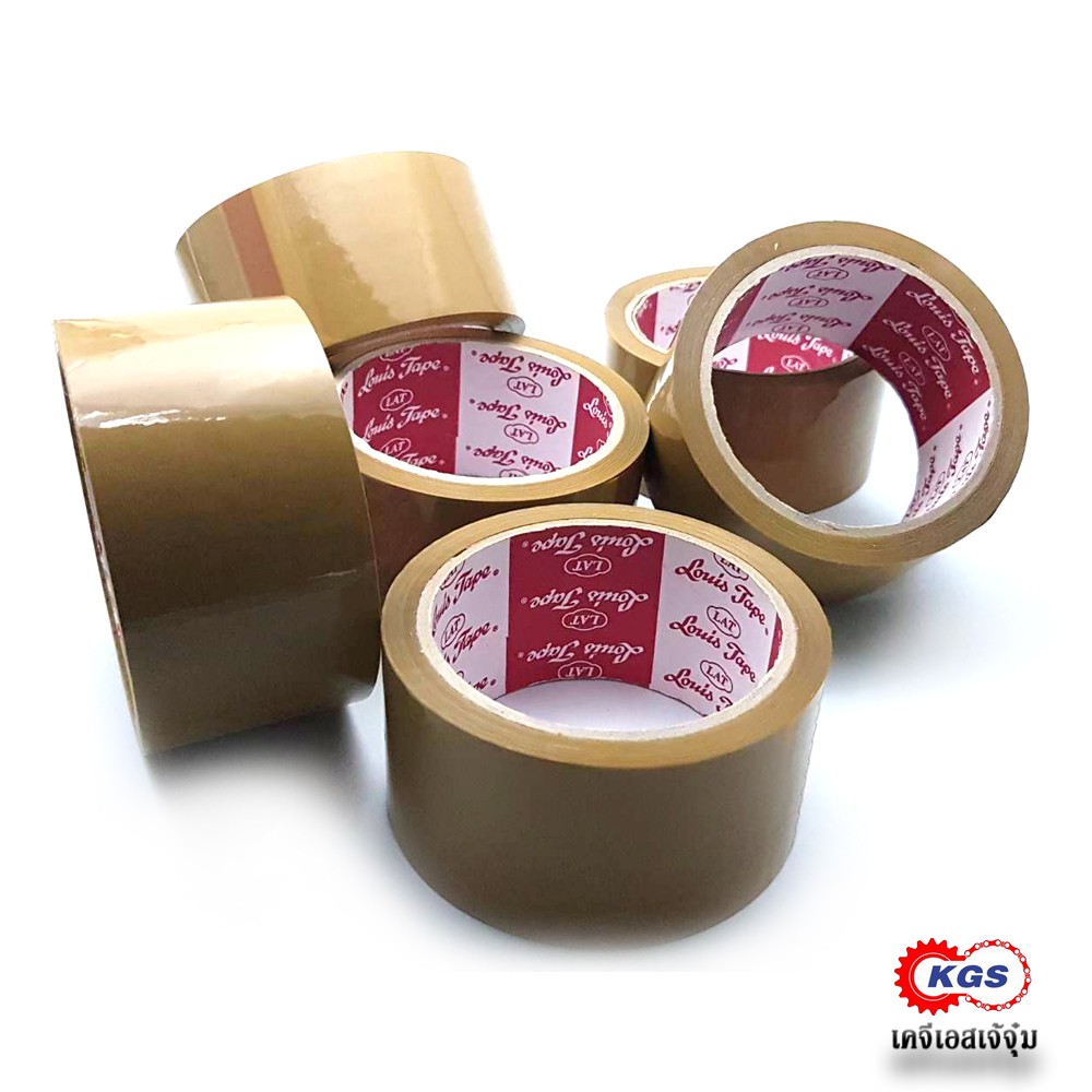 เทปกาว สีน้ำตาล ผ้าเทป OPP LOUIS กว้าง2 นิ้ว ยาว 50 หนา แพ็ค 6ม้วน สินค้าพร้อมส่ง เก็บเงินปลายทาง - รูปที่ 2
