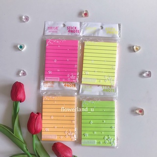 กระดาษโน้ตหัวกาว โพสอิท stick note มี 1 แพ็ค มี 4 สี