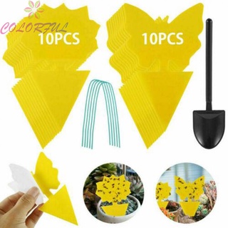 【COLORFUL】Sticky Trap Aphids 12*8*0.2cm Butterfly Paper Yellow Catch Fruit Fly Insect