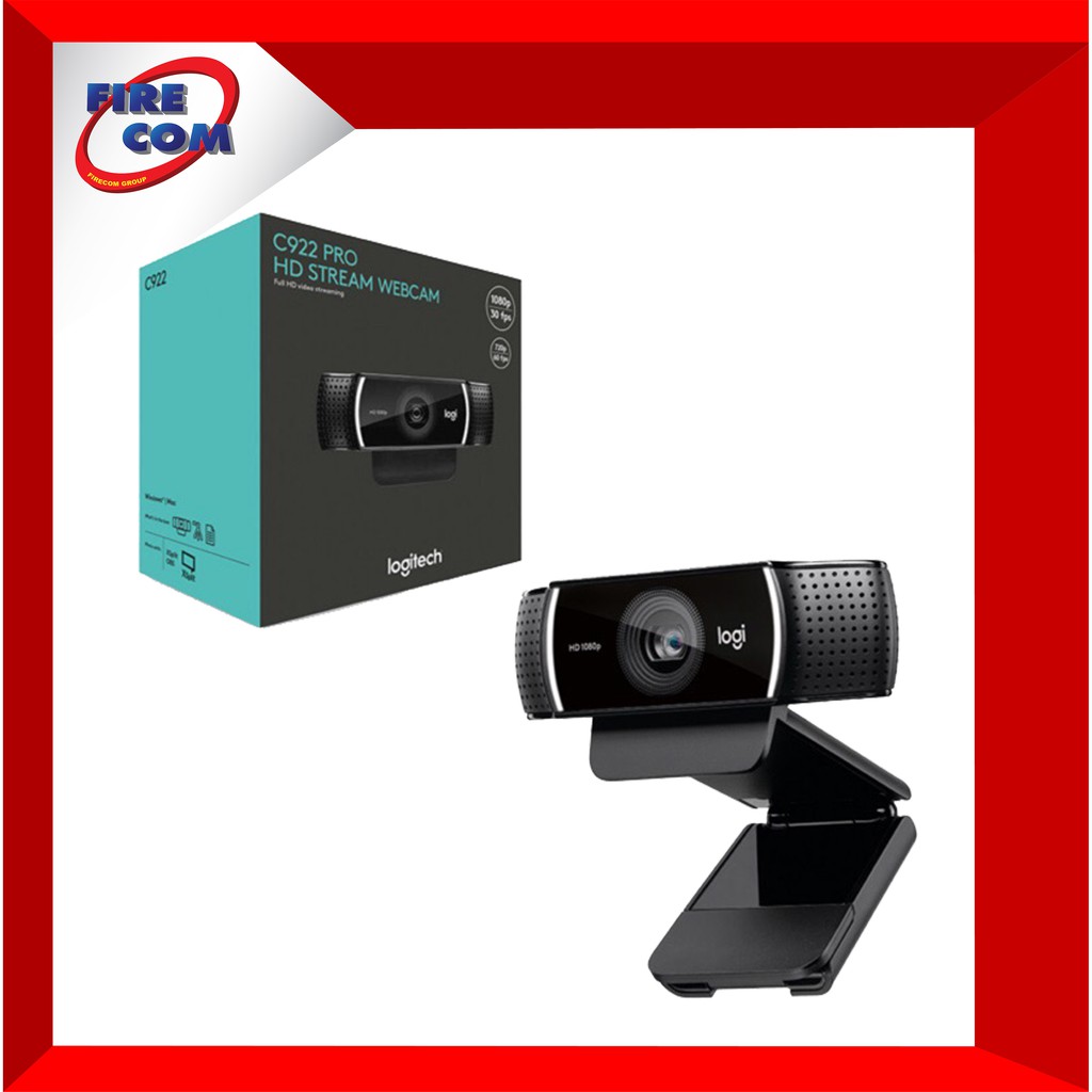 กล้องเว็บแคม Webcam Logitech HD Pro C922 Pro Stream Webcam Background replacement+Tripod สามารถออกใบกำกับภาษีได้