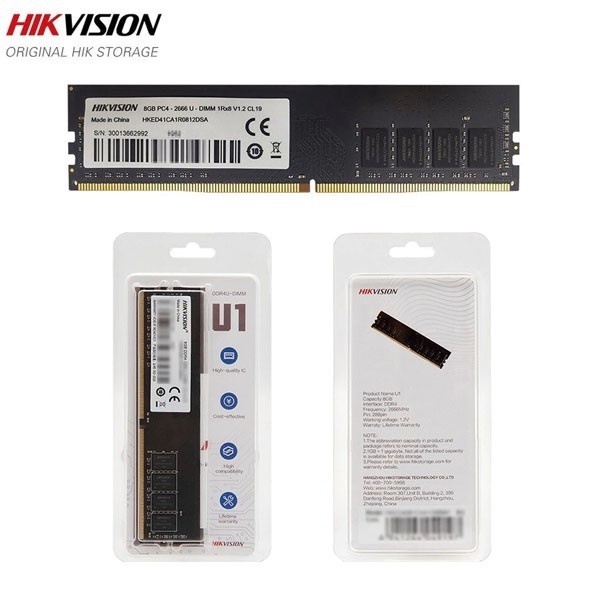 HikVision - RAM 8GB HIKVISION 8GB /16G DDR4/2666 / แรมพี PC ประกันตลอดชีพ