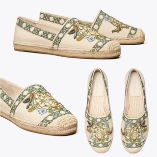 TORY BURCH PRINTED CANVAS ESPADRILLE/ Us7.5 .