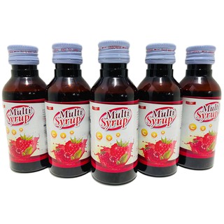 🔥Multi Syrup น้ำหวานเข้มข้นตราไก่ 60ml. 5 ขวด