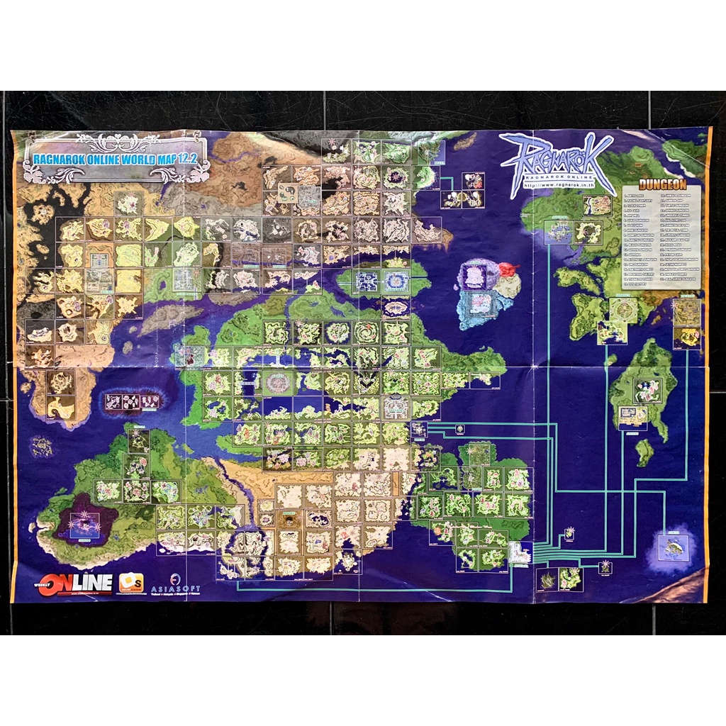 Ragnarok Online World Map Ragnarok Map World Map Episode 12.2+Dungeon งานเก่า | Shopee Thailand