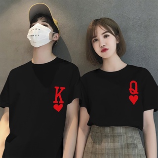 Korea Style Couple Pattern 100Cotton T Shirt Fashion Oversized Unisex Tops Tees Trend