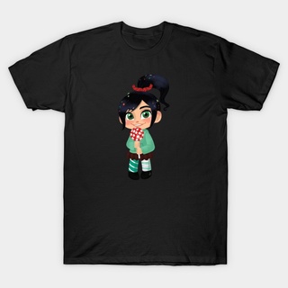 เสื้อวินเทจชาย - ฮิปฮอปแฟชั่น Tees Minimalism มินิมอลนิยมการ์ตูนพิมพ์เสื้อยืด Vanellope มาใหม่สําหร