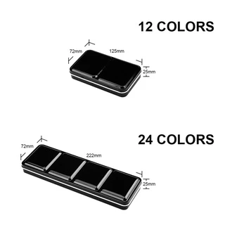 Seamiart ชุดสีน้ํา 24 สี พร้อมกล่องโลหะ แบบพกพา 1 ชิ้น