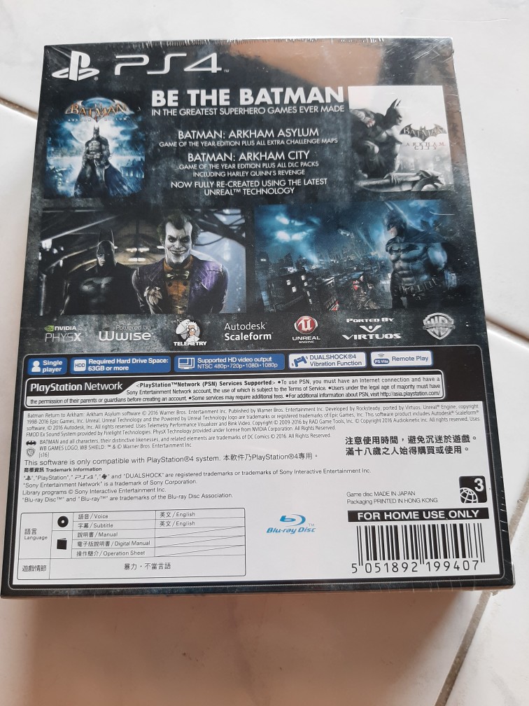 Ps4 Batman Return To Arkham Asia Shopee Thailand