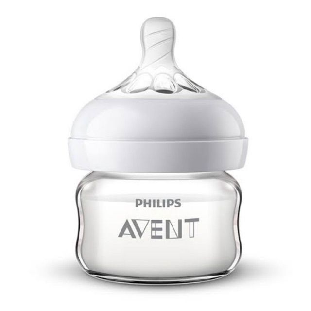 ขวดนม Avent ( ขวดแก้ว) 02 oz. รุ่น Natural จุกเสมือนนมแม่ (ไม่มีกล่อง)