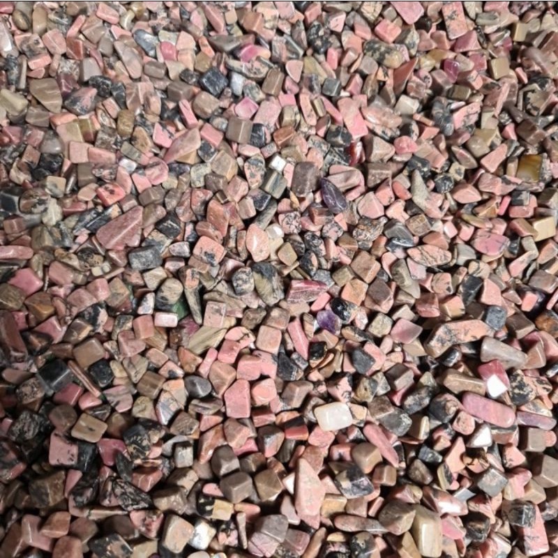 RHODONITE CHIPS 9 AD 15MM 100GRAMS