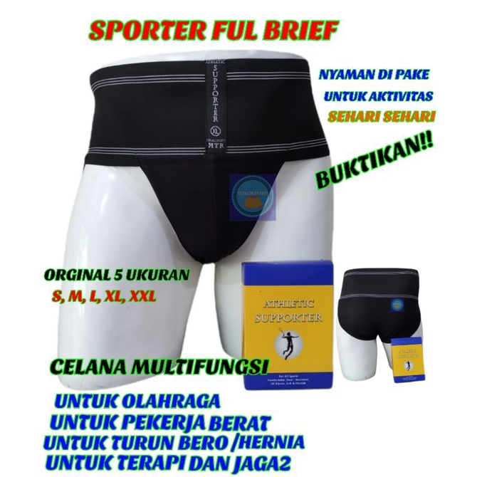 Sporter FUL BRIEF ATHLETIC underwear HERNIA underwear ผู้ชายชุดชั้นใน HEAVY WORKER underwear TO PREVENT DRESSING DOWN TROUSERS/ชุดชั้นในกีฬาพยุงตัว