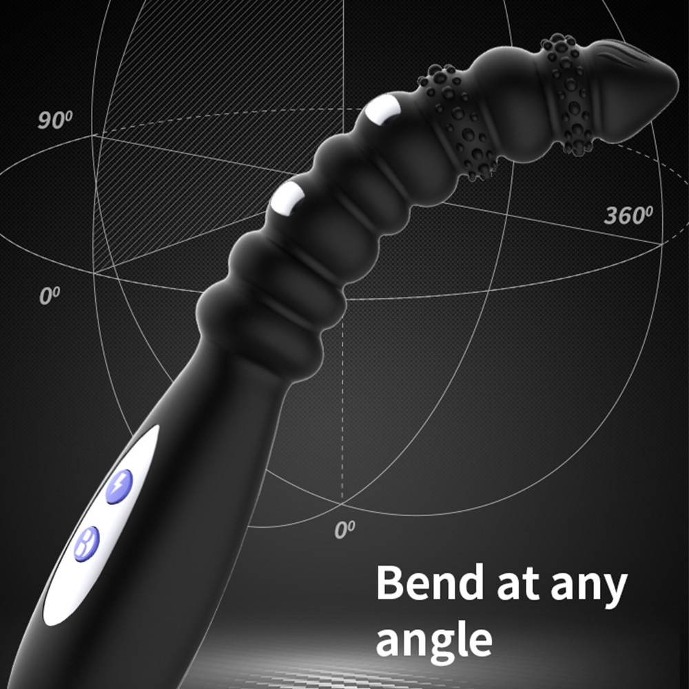 ไฟฟ้าShock Anal Vibrator Prostate Massagerทวารหนักกระตุ้น9 Analลูกปัด ...