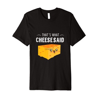 เสื้อยืดผ้าฝ้ายพิมพ์ลายขายดี เสื้อยืด ลาย Thats What Cheese Said ตลก