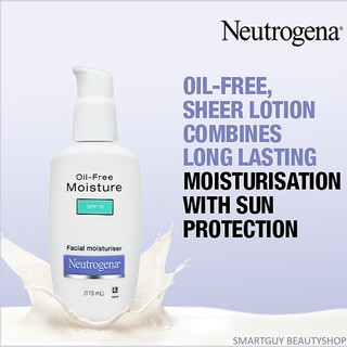 Neutrogena Oil-Free Moisture Broad Spectrum SPF15 115ml ผลิตภัณฑ์มอยซ์เจอร์ไรเซอร์บำรุงผิวหน้าสูตรปกป้องผิวหน้าจากแสงแดด