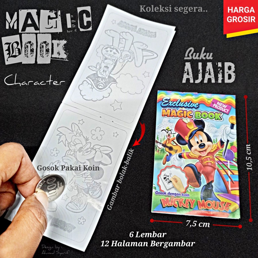 WHOLESALE MAGIC BOOK SCRATCH กระดาษขัดของเล่น - MAGIC COIN BOOK