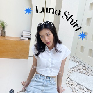 ☜◆Riley.apparels - Luna Shirt เชิ้ตทรงครอป รูดปรับขนาดได้