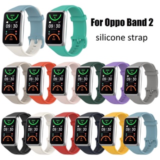 สายนาฬิกาข้อมือ ซิลิโคน สไตล์ทางการ แบบเปลี่ยน สําหรับ Oppo band 2 SmartWatch Oppo Band2 Oppo band 2