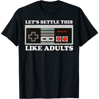 เสื้อยืด พิมพ์ลายกราฟฟิค Lets Settle This สําหรับ Nintendo NES Controller