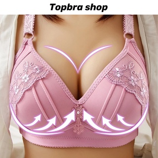 Topbra_shop ชุดชั้นใน บรา บราผู้หญิงเต็มคัพ บราดันทรง ระบายอากาศ บราพลัสไซร์ ไร้โครง มีไซร์36-44 ให้เลือก CDB224