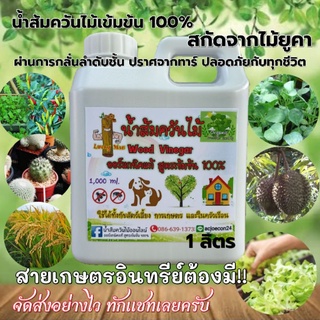 "ลัคกี้แมน" หัวเชื้อน้ำส้มควันไม้เข้มข้น 100% ผลิตจากไม้ยูคา แกลลอน 1 ลิตร กลิ่นแรง ติดนาน น้ำส้มควันไม้ (ยังไม่ผสมน้ำ)