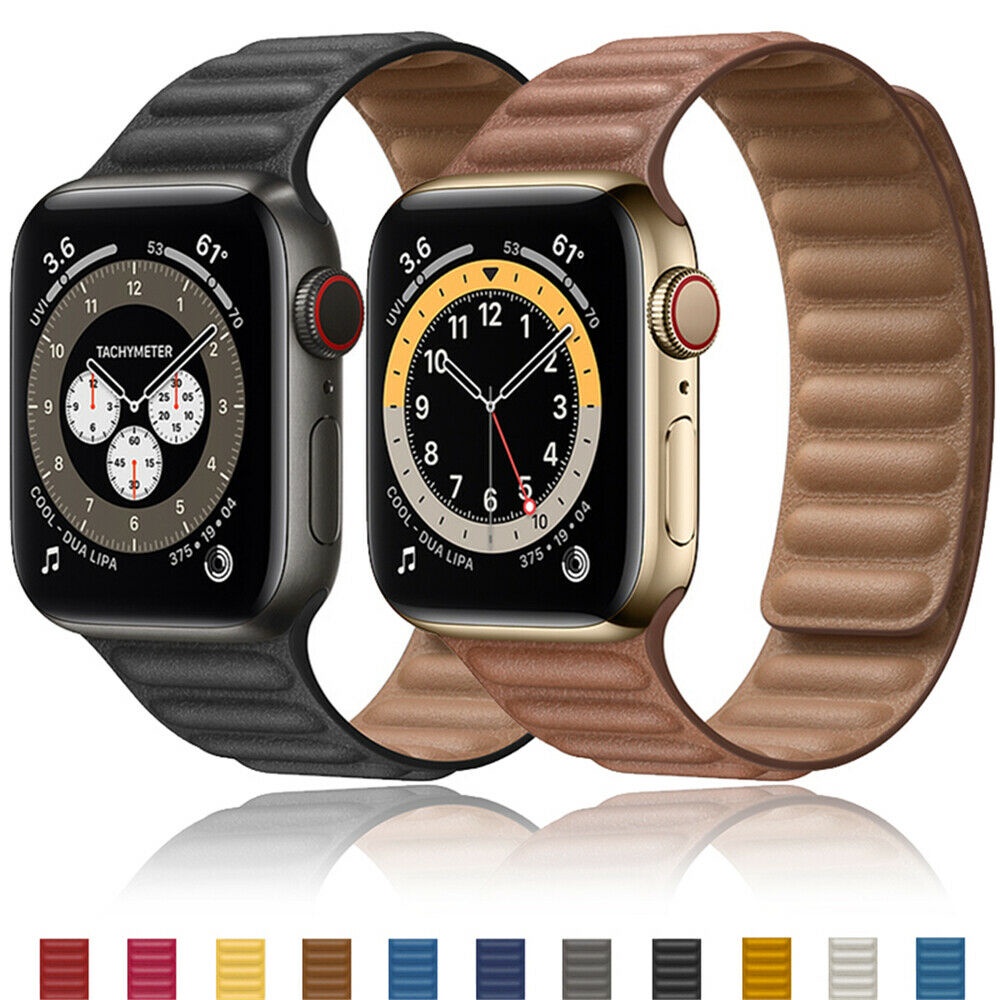 สายนาฬิกาข้อมือหนัง แบบแม่เหล็ก สําหรับ Apple Watch Iwatch Series 7 6 5 4 3 40 44 มม. Iwo 13 Pro Smartwatch W46 W26 + Dt100 W66 Hw12 T500 Iwo7
