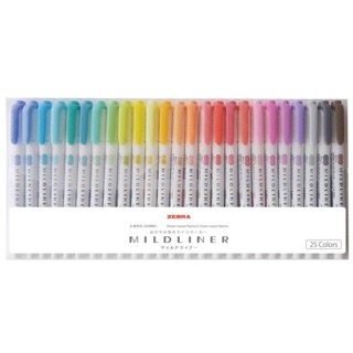 Zebra mildliner set 25 I ปากกาไฮไลท์ข้อความเซต 25 สี