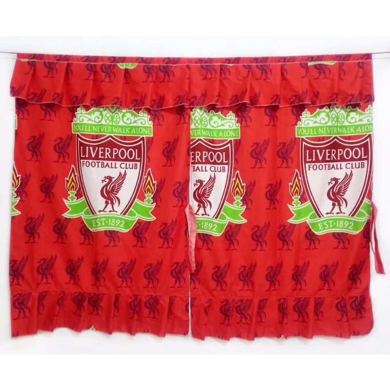 ผ้าม่าน ม่านหน้าต่าง กันแสงUV ลายลิเวอร์พูล ผ้า Cotton ผืนใหญ่ สินค้าขายดี พร้อมส่ง