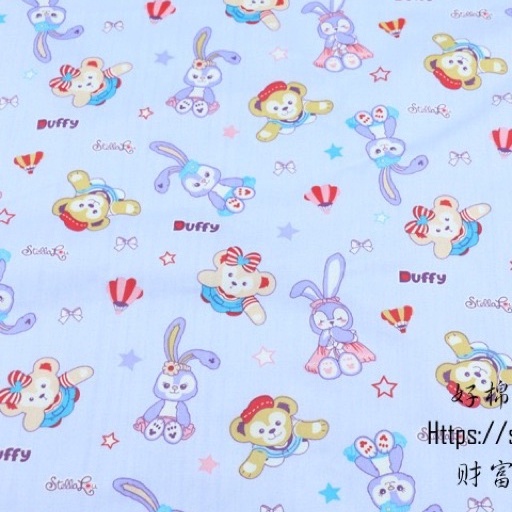 ผ้าคอตตอน 100% ทอทวิล ผ้าเมตร หน้ากว้าง 1.60 เมตร  พิมพ์ลายคริสต์มาส สัตว์ ดอกกุหลาบ