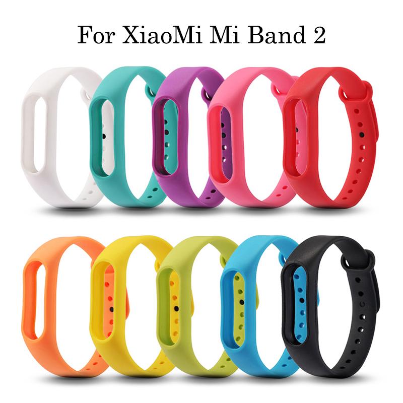 สายรัดซิลิโคน Xiaomi Mi Band 2 กันน้ำ 16 สี