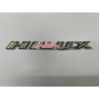 พลาสติกชุบโครเมี่ยม คำว่า HILUX สำหรับติดแก้มข้างประตูรถ TOYOTA TIGER ราคาต่อ 1 ชิ้น