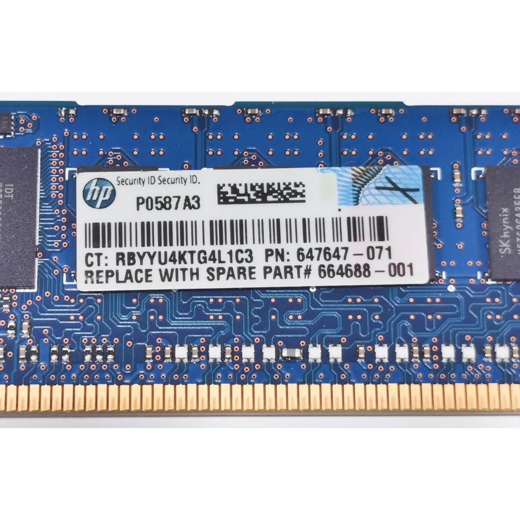 RAM Server DDR3 HP 664688-001 16GB (4x 4GB) 1RX4 PC3L-10600R