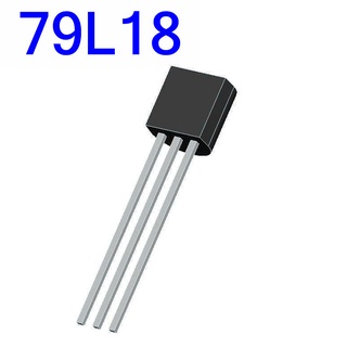 เครื่องควบคุมแรงดันไฟฟ้า 79L18 -18V 100mA TO-92