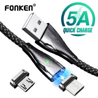 FONKEN สายเคเบิ้ลแม่เหล็กสำหรับโทรศัพท์มือถือ Micro USB Type C