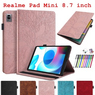 เคสแท็บเล็ต หนัง PU กันกระแทก แบบพับได้ พร้อมช่องใส่บัตร สําหรับ Realme Pad Mini 8.7 นิ้ว