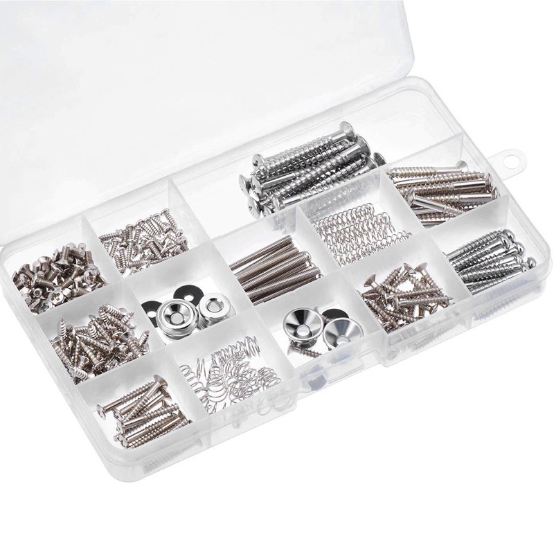 thumbnail interactive-video image 1 of Canomo 254 Pieces Assorted Electric Guitar Screws (9 Types) With 1 of 13