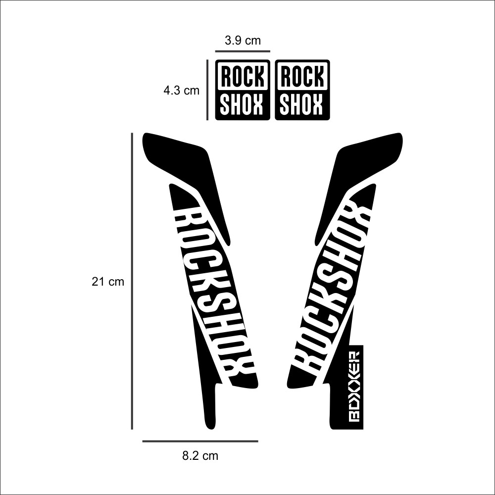 Rock Shox Boxxer Bicycle Sticker Pack - สติ๊กเกอร์รูปลอกส้อมจักรยาน