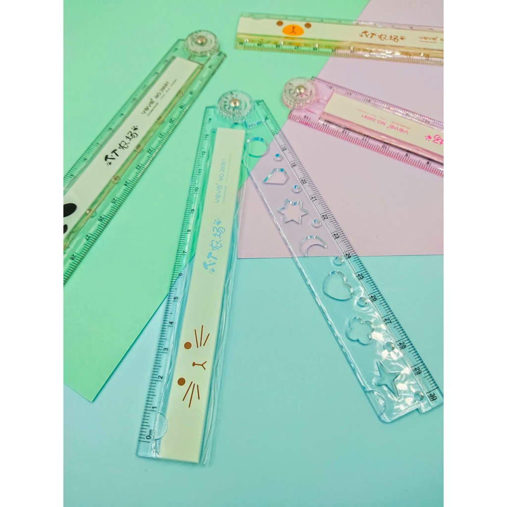 ไม้บรรทัดพับได้ลายน่ารัก 15-30ซม. ไม้บรรทัดพับ ไม้บรรทัดลายการ์ตูน - รูปที่ 2