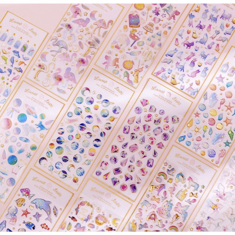 พร้อมส่ง สติ๊กเกอร์นูน สติ๊กเกอร์คริสตัลนูน ลายน่ารัก DIY สำหรับตกแต่ง