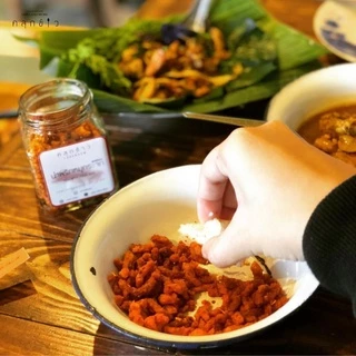 คลุกข้าว น้ำพริกหมูกระจก ไม่อมน้ำมัน กรอบ อร่อย ไม่เหม็นหืน มี 2 สูตร 3 ขนาด