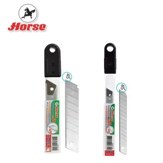 HORSE ตราม้า ใบมีดคัตเตอร์ S 45 องศา 9 มม. 6ใบ/หลอด ( จำนวน 1 หลอด )