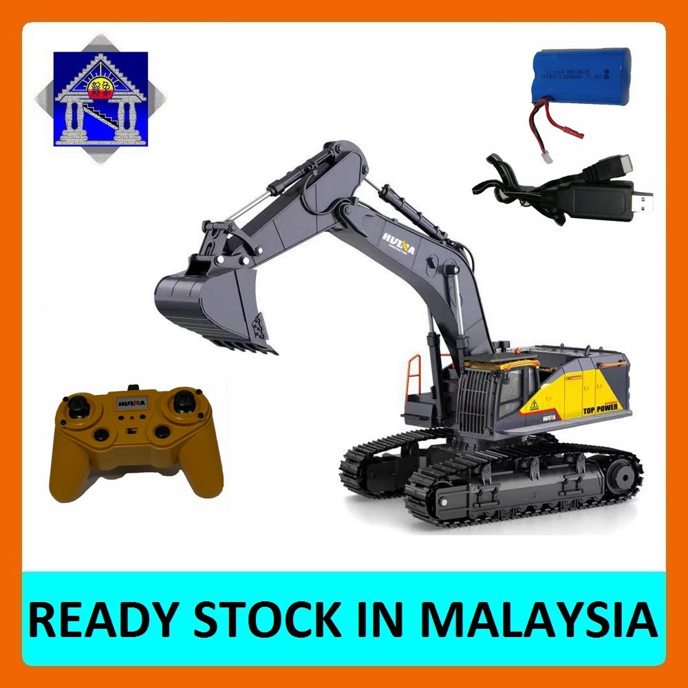 HUINA PROFESSIONAL EXCAVATOR MODEL 1592 SIMULATE REAL RC พร้อม 22 ฟังก์ชั่น 1:14 สเกล 959176